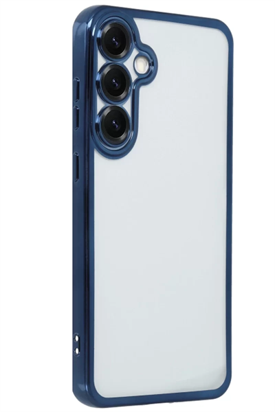 Samsung Galaxy S25 Kılıf Lensli Silikon - Lacivert