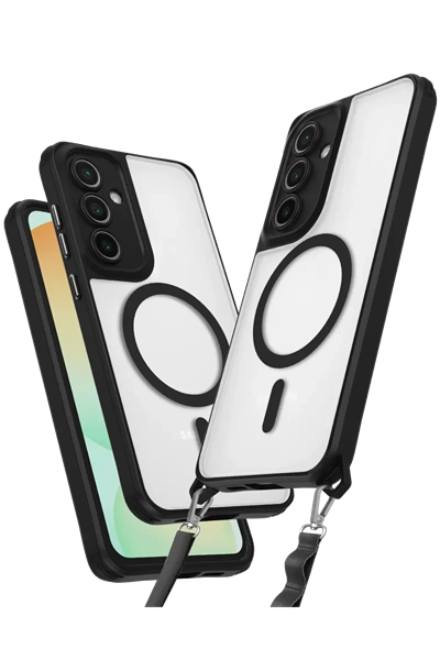 Samsung Galaxy S25 Plus Kılıf Enka Magsafe Silikon Kılıf - Siyah