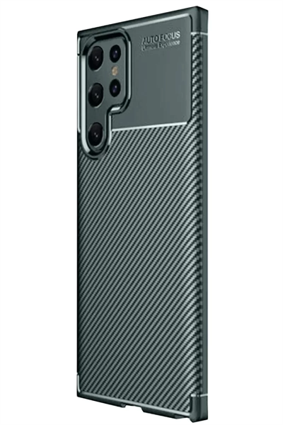 Samsung Galaxy S25 Ultra Kılıf Auto Focus Karbon Kapak - Koyu Yeşil