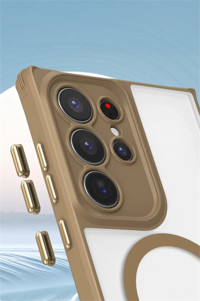 Samsung Galaxy S25 Ultra Kılıf Enka Magsafe Silikon Kılıf - Şeffaf