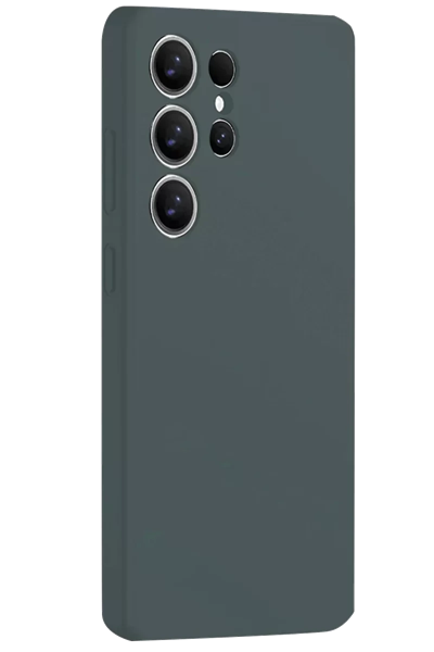 Samsung Galaxy S25 Ultra Kılıf Nano içi Kadife Silikon - Koyu Yeşil