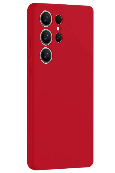 Samsung Galaxy S25 Ultra Kılıf Nano içi Kadife Silikon - Kırmızı