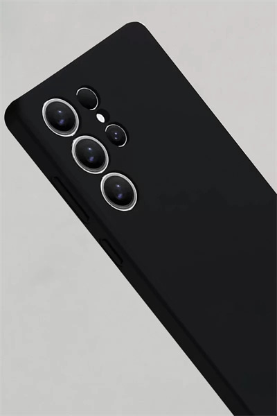 Samsung Galaxy S25 Ultra Kılıf Nano içi Kadife Silikon - Siyah