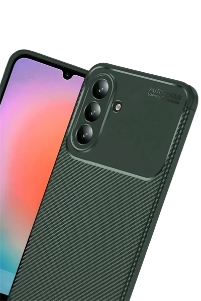 Samsung Galaxy S26 Plus Auto Focus Karbon Kapak - Koyu Yeşil