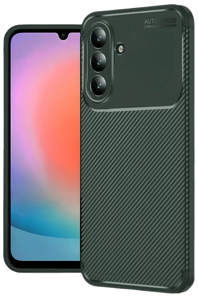 Samsung Galaxy S26 Plus Auto Focus Karbon Kapak - Koyu Yeşil