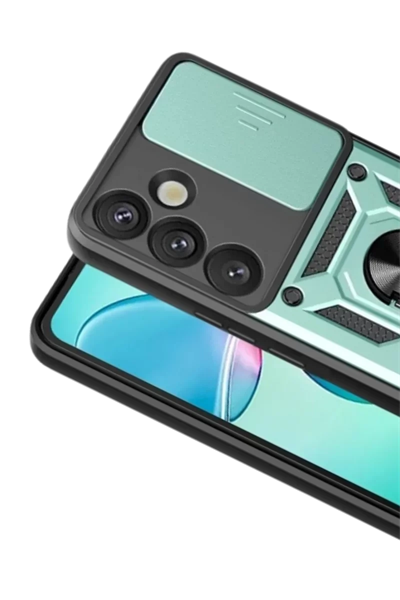 Samsung Galaxy S26 Plus Pars Lens Yüzüklü Silikon - Yeşil