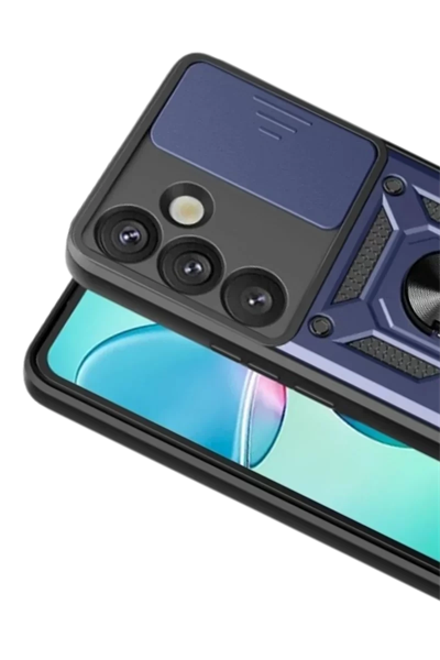 Samsung Galaxy S26 Plus Pars Lens Yüzüklü Silikon - Lacivert