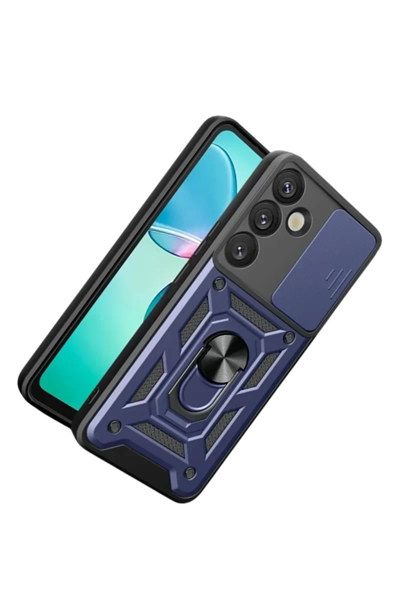 Samsung Galaxy S26 Plus Pars Lens Yüzüklü Silikon - Lacivert