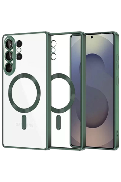 Samsung Galaxy S26 Ultra Kross Magneticsafe Kapak - Koyu Yeşil