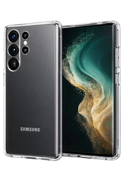 Samsung Galaxy S26 Ultra Lüx Şeffaf Silikon - Şeffaf