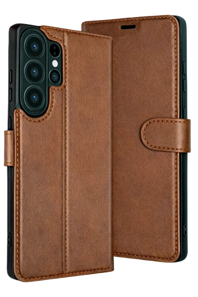 Samsung Galaxy S26 Ultra Trend S Plus Kapaklı Kılıf - Taba