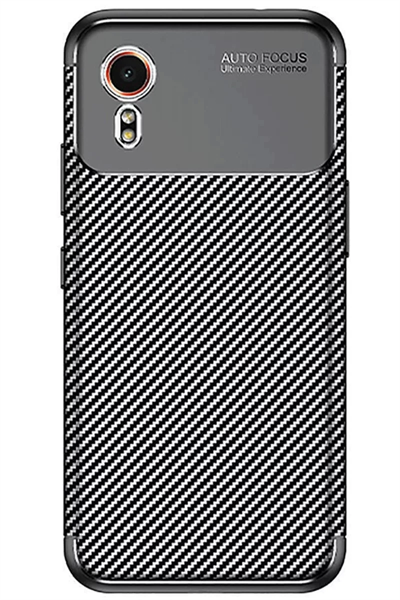 Samsung Galaxy XCover 7 Kılıf Auto Focus Karbon Kapak - Siyah