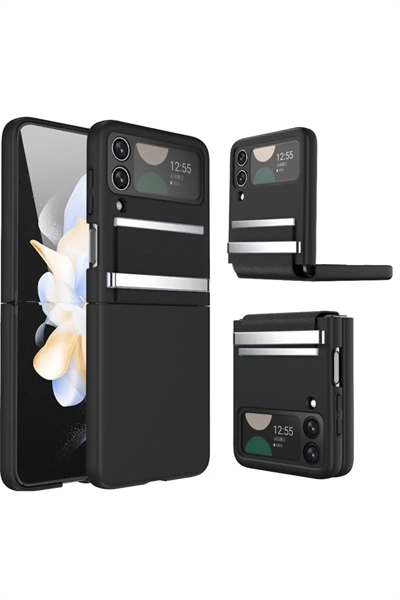 Samsung Galaxy Z Flip 3 Kılıf Belt Flip Kapak - Siyah