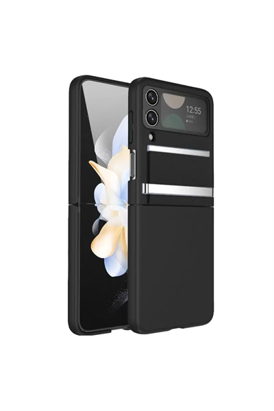 Samsung Galaxy Z Flip 3 Kılıf Belt Flip Kapak - Siyah