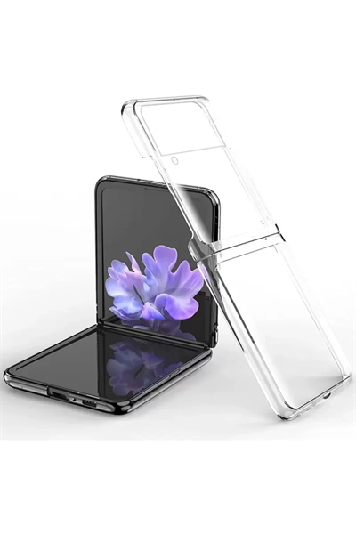 Samsung Galaxy Z Flip 3 Kılıf Fold TPU Silikon - Şeffaf