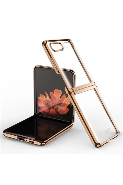 Samsung Galaxy Z Flip 4 Kılıf Fold Element Kapak - Gold
