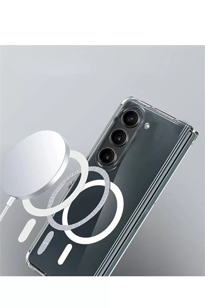 Samsung Galaxy Z Fold 6 Kılıf Magneticsafe Şeffaf Silikon - Şeffaf