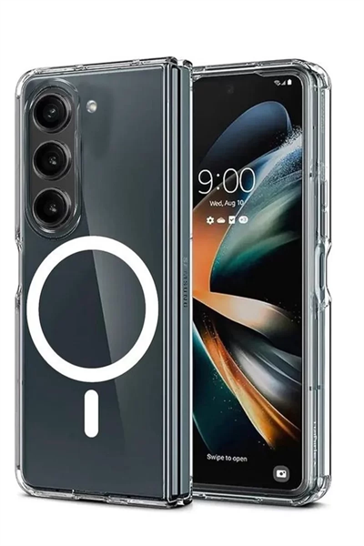 Samsung Galaxy Z Fold 6 Kılıf Magneticsafe Şeffaf Silikon - Şeffaf