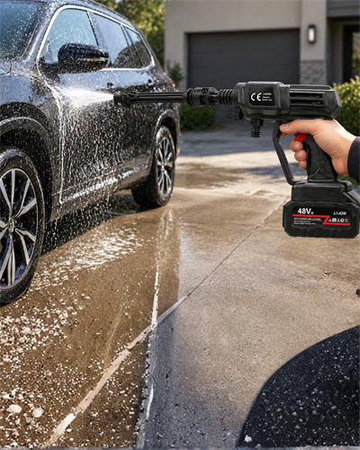 Şarjlı Basınçlı Oto Yıkama Tabancası Kablosuz Taşınabilir Araç Yıkama Makinesi