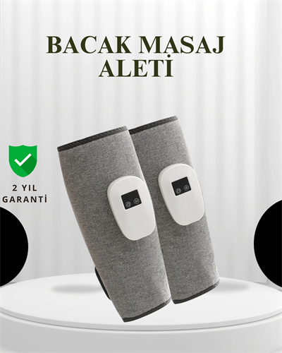 Şarjlı Isıtmalı Baldır Masaj Aleti – 3 Hava Basınçlı, Titreşimli ve Akıllı Zamanlayıcılı