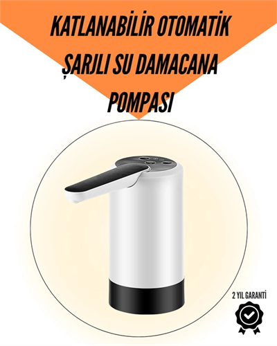 Şarjlı Su Pompası 8000mAh | Cam Damacana Uyumlu | Tek Tuşla Kontrol | USB Şarjlı Otomatik Dolum