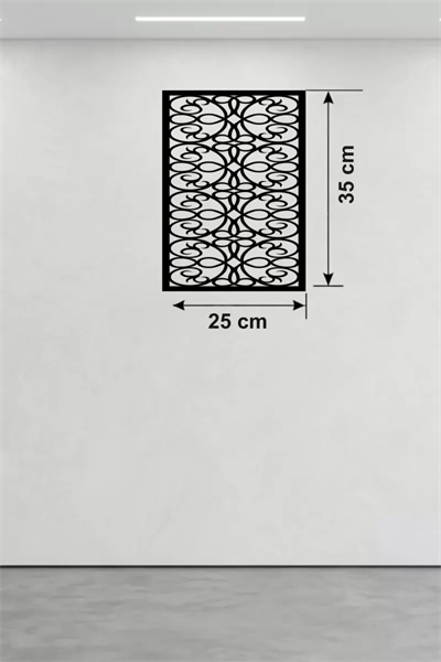 Sarmaşık ve Yaprak Motifli Ahşap Duvar Tablosu - 25x35 cm Lazer Kesim Dekoratif Pano