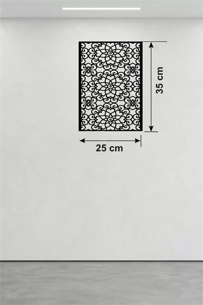 Selçuklu Yıldızı Temalı Ahşap Duvar Tablosu - 25x35 cm Lazer Kesim Dekoratif Pano