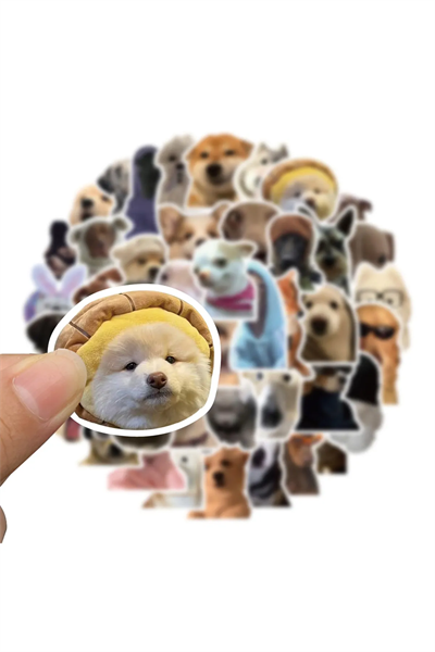 Sevimli Köpek Çıkartmaları Laptop Notebook Tablet Sticker Seti