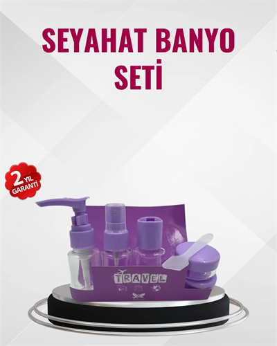 Seyahat Boy Banyo Seti 5’li Mini Şişe ve Krem Kutusu Çantalı
