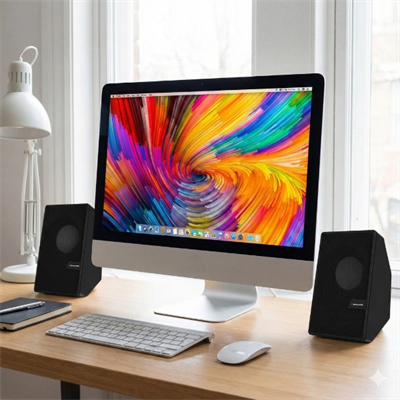 Siyah USB 2.0 + 3.5mm USB Hoparlör