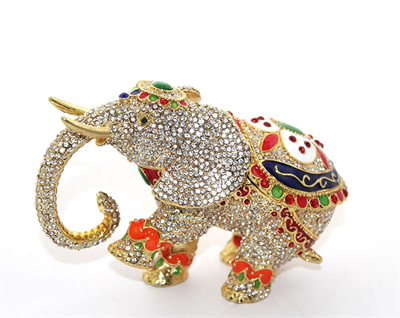Swarovski Taşlı Tekli Fil Figürü Model 6