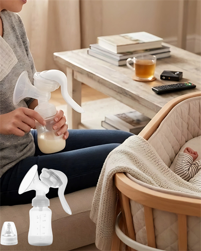 Taşınabilir Manuel Göğüs Pompası Ayarlanabilir Vakumlu 180 ML Şişeli