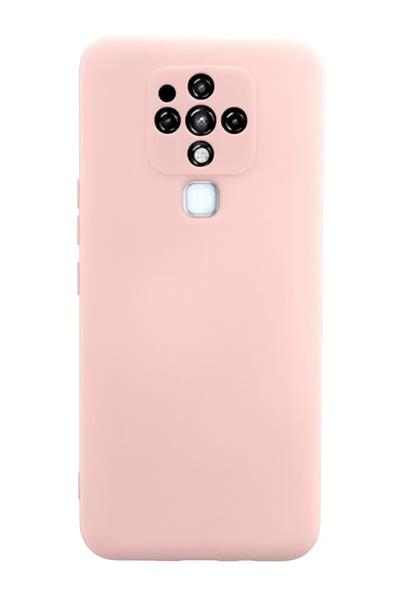 Tecno Camon 16 Kılıf Nano içi Kadife Silikon - Pudra