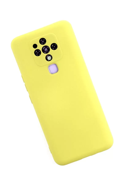 Tecno Camon 16 Kılıf Nano içi Kadife Silikon - Sarı