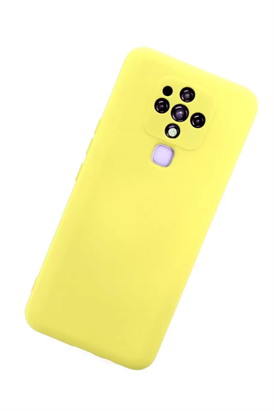Tecno Camon 16 Kılıf Nano içi Kadife Silikon - Sarı