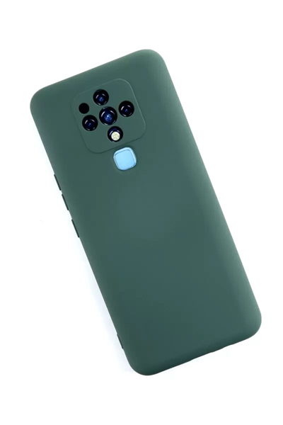 Tecno Camon 16 Kılıf Nano içi Kadife Silikon - Koyu Yeşil