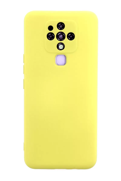 Tecno Camon 16 Kılıf Nano içi Kadife Silikon - Sarı