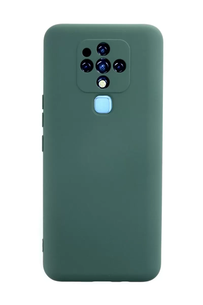 Tecno Camon 16 Kılıf Nano içi Kadife Silikon - Koyu Yeşil