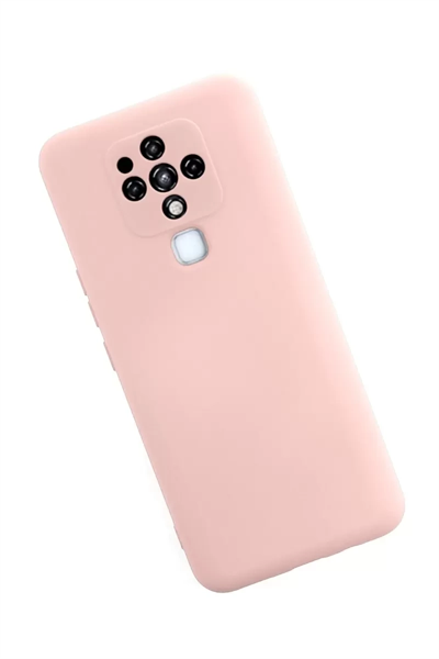 Tecno Camon 16 Kılıf Nano içi Kadife Silikon - Pudra