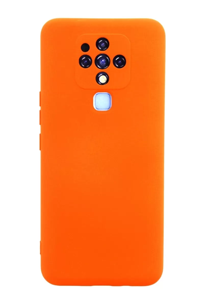 Tecno Camon 16 Kılıf Nano içi Kadife Silikon - Turuncu