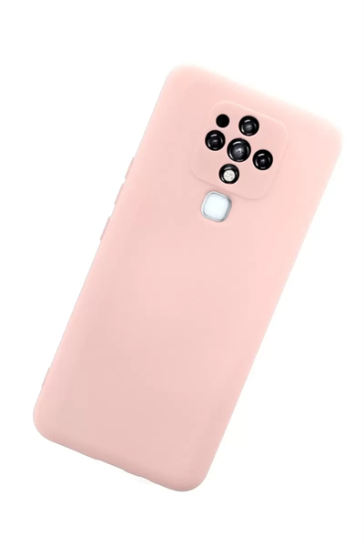 Tecno Camon 16 Kılıf Nano içi Kadife Silikon - Pudra