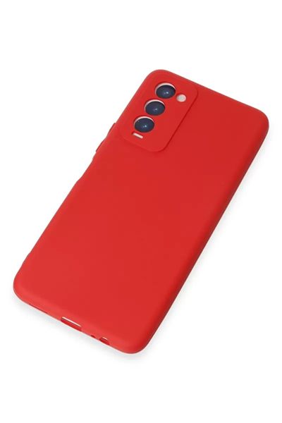Tecno Camon 18 Kılıf First Silikon - Kırmızı