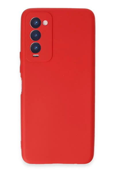Tecno Camon 18 Kılıf First Silikon - Kırmızı