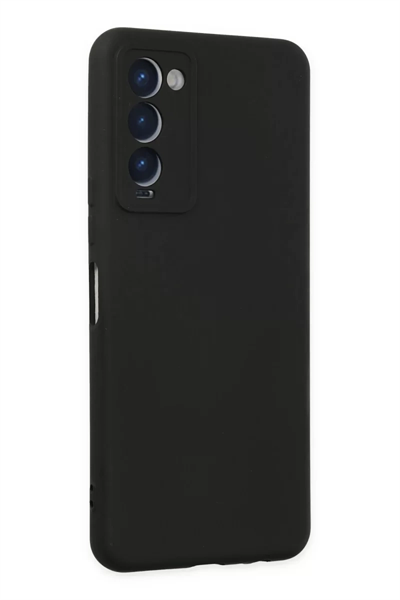 Tecno Camon 18 Kılıf Nano içi Kadife Silikon - Siyah