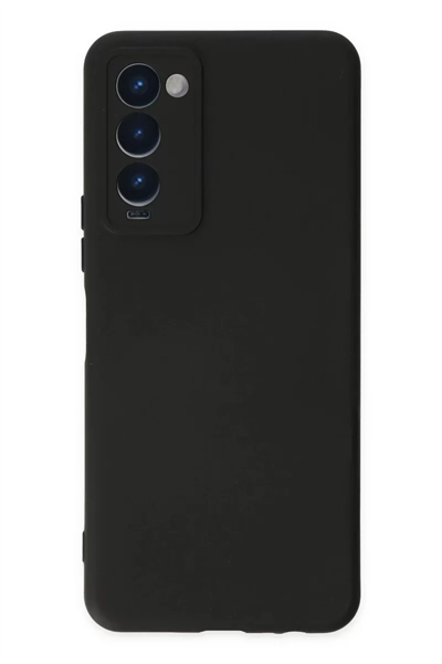 Tecno Camon 18 Kılıf Nano içi Kadife Silikon - Siyah