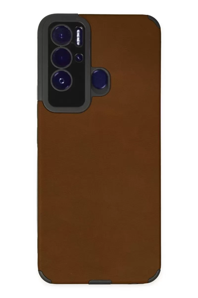 Tecno Pova Neo Kılıf Loop Deri Silikon - Kahverengi