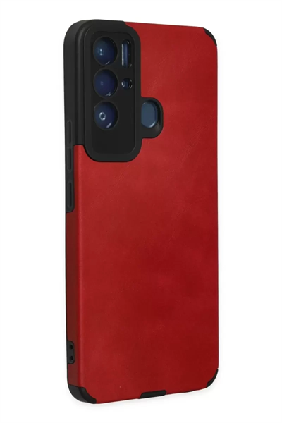Tecno Pova Neo Kılıf Loop Deri Silikon - Kırmızı