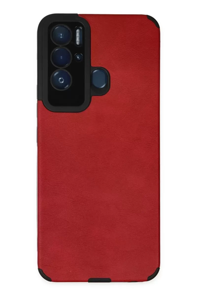 Tecno Pova Neo Kılıf Loop Deri Silikon - Kırmızı