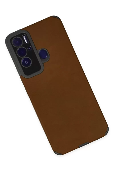 Tecno Pova Neo Kılıf Loop Deri Silikon - Kahverengi