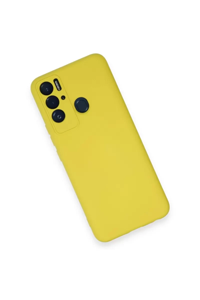 Tecno Pova Neo Kılıf Nano içi Kadife Silikon - Sarı